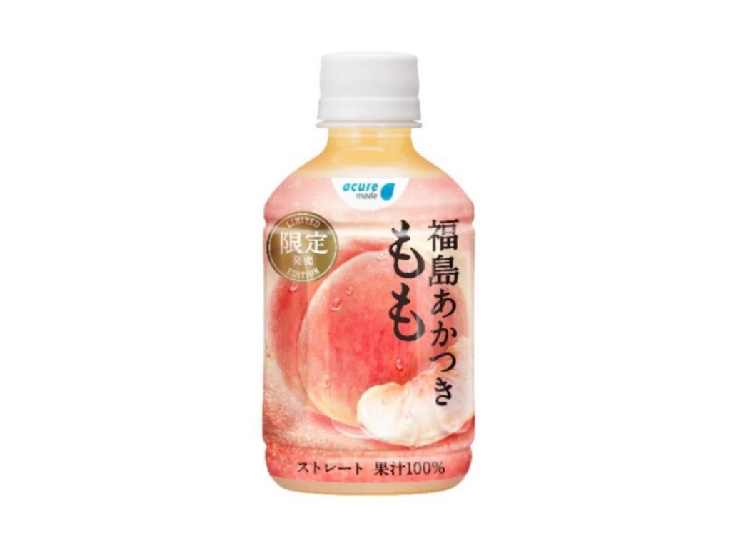 フレッシュな「福島あかつきもも」を味わえる、acure made 数量限定ストレート果汁飲料が今年も登場！